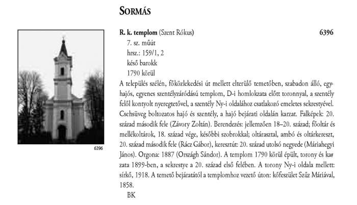 Sormás - Magyarország műemlékjegyzéke - Zala megye 2006 096old.jpg Sormás - Magyarország műemlékjegyzéke - Zala megye 2006 096old.jpg