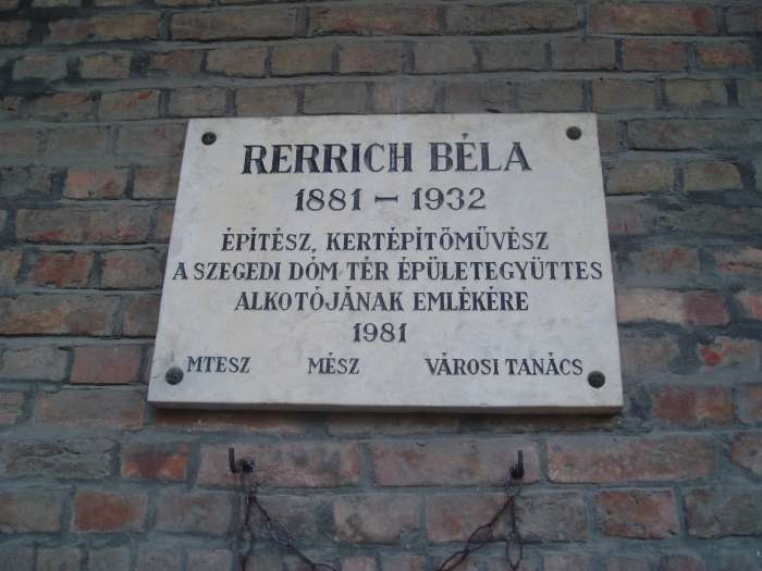Szeged, Rerrich tér: Rerrich Béla emléktáblája.jpg Szeged, Rerrich tér: Rerrich Béla emléktáblája.jpg