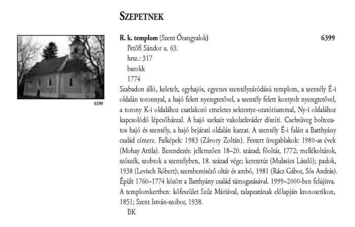 Szepetnek - Magyarország műemlékjegyzéke - Zala megye 2006 100old.jpg Szepetnek - Magyarország műemlékjegyzéke - Zala megye 2006 100old.jpg
