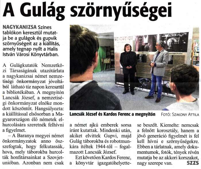 Zalai Hírlap 2019 02 07 032sz 16old - A Gulág szörnyűségei.jpg Zalai Hírlap 2019 02 07 032sz 16old - A Gulág szörnyűségei.jpg