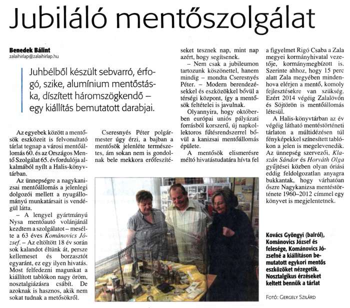 Zalai Hírlap 2013 05 11 109sz 10old - Jubiláló mentőszolgálat.jpg Zalai Hírlap 2013 05 11 109sz 10old - Jubiláló mentőszolgálat.jpg