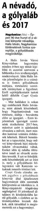 Zalai Hírlap 2017 01 03 002sz 03old - A névadó, a gólyaláb és 2017.jpg Zalai Hírlap 2017 01 03 002sz 03old - A névadó, a gólyaláb és 2017.jpg