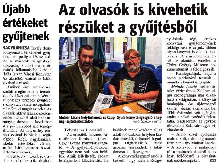 Zalai Hírlap 2018 01 03 002sz 01,04old - Újabb értékeket gyűjtenek.jpg Zalai Hírlap 2018 01 03 002sz 01,04old - Újabb értékeket gyűjtenek.jpg