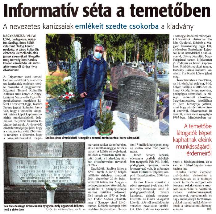Zalai Hírlap 2021 04 07 079sz 10old - Informatív séta a temetőben.jpg Zalai Hírlap 2021 04 07 079sz 10old - Informatív séta a temetőben.jpg
