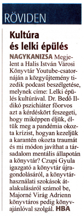 Zalai Hírlap 2021 06 01 124sz 03old - Kultúra és lelki épülés.jpg Zalai Hírlap 2021 06 01 124sz 03old - Kultúra és lelki épülés.jpg