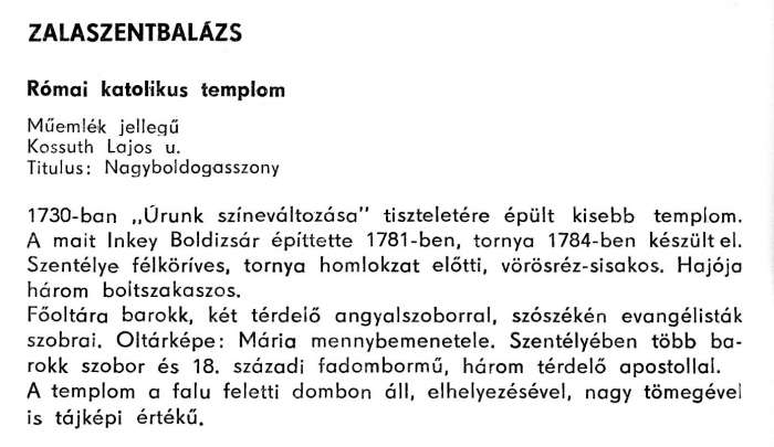 Zalaszentbalázs - Zala megye műemlékei 1979 122old.jpg Zalaszentbalázs - Zala megye műemlékei 1979 122old.jpg